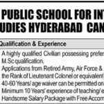 Army Public School Hyderabad Jobs