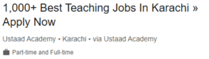 Best Teaching Jobs in Karachi 2025